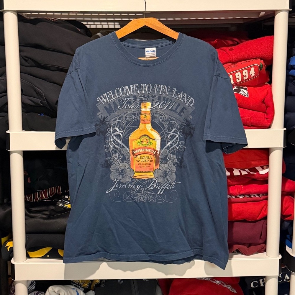 Vintage 2011 Margaritaville Tequila Drinking Blue Mens XL Shirt
